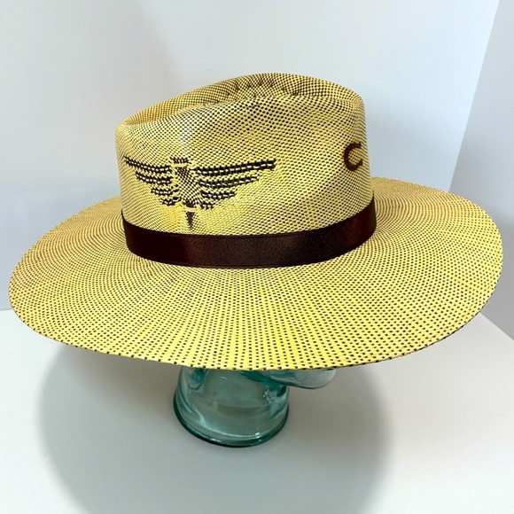 Charlie 1 Horse Women's Straw Western Cowboy Hat Size Medium- Thunderbird - Picture 1 of 7